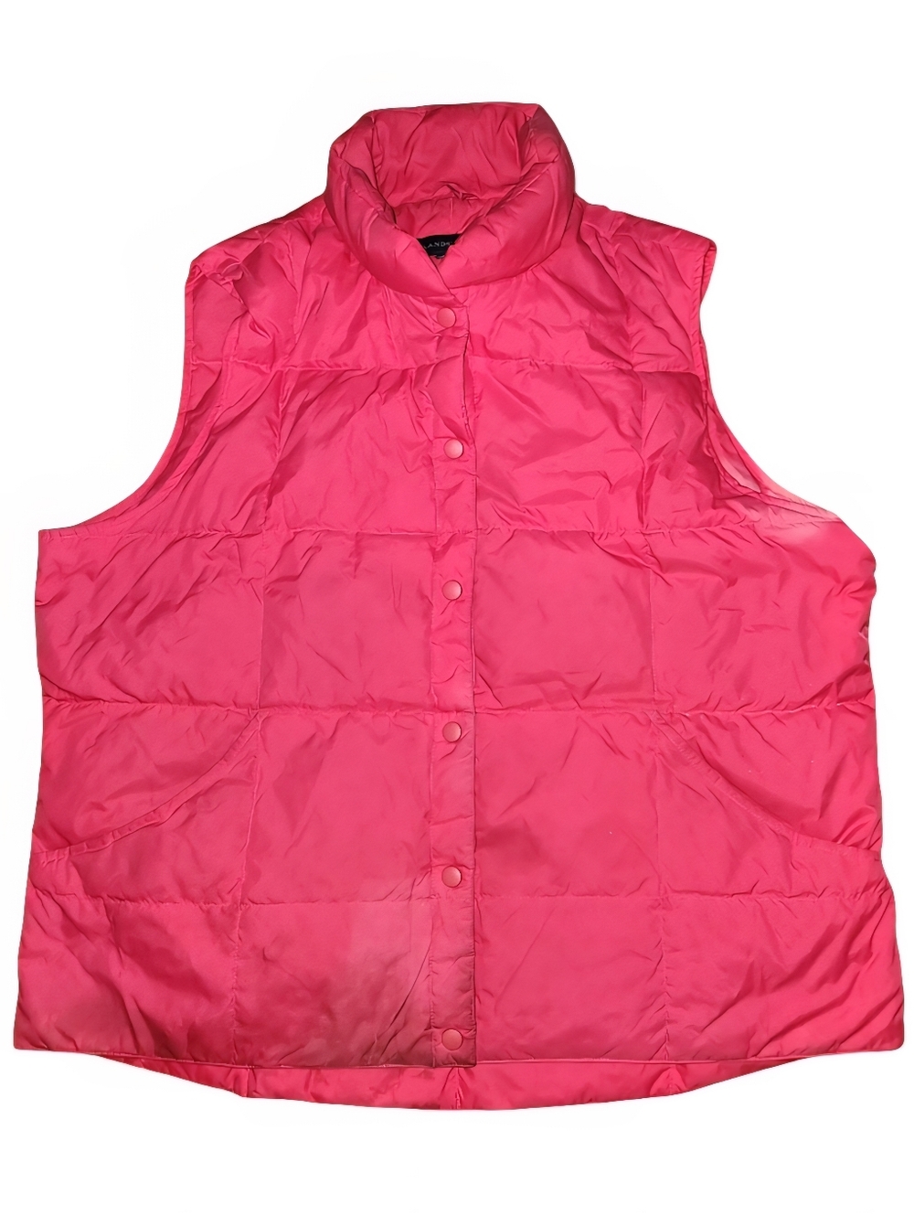 Lands' End Red Quilted Puffer Vest
